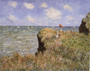 Claude Monet Clifftop Walk at Pourville oil painting picture wholesale